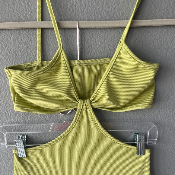 Knot Front Cutout Ribbed Mini Dress - Picture 5 of 12